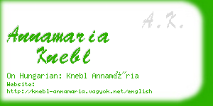 annamaria knebl business card